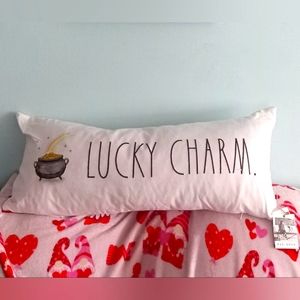 RAE DUNN large Lucky Charm St. Patrick's day throw pillow